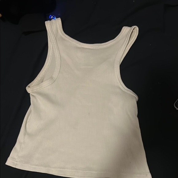 Moda Int'l Cream Ribbed Top - Picture 3 of 3